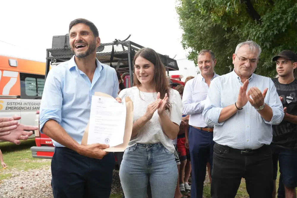 Aldao En Colonia Aldao, Pullaro recorrió la Escuela de Verano y la obra de la Escuela de Educación Secundaria Orientada Nº 247