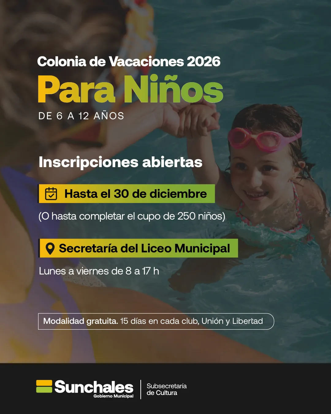 Placa Colonia de Vacaciones Niños 